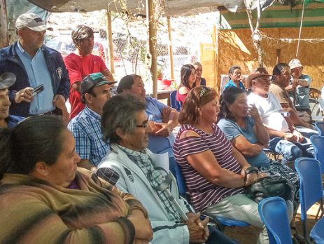Reunión con algunos representantes de la comunidad de La Tórtola – Proyecto Puquios.